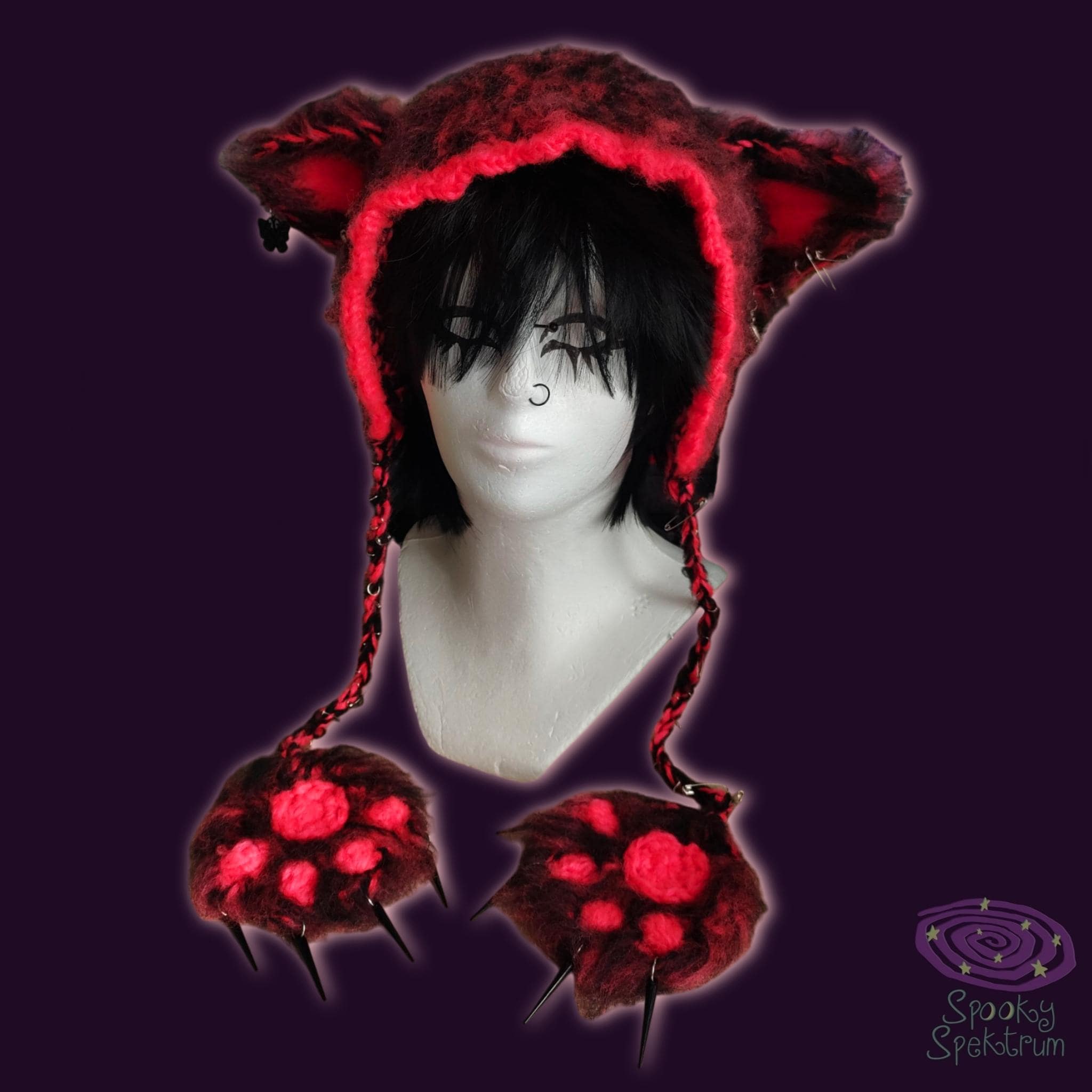 Clawz Out Crochet Wolf Hat