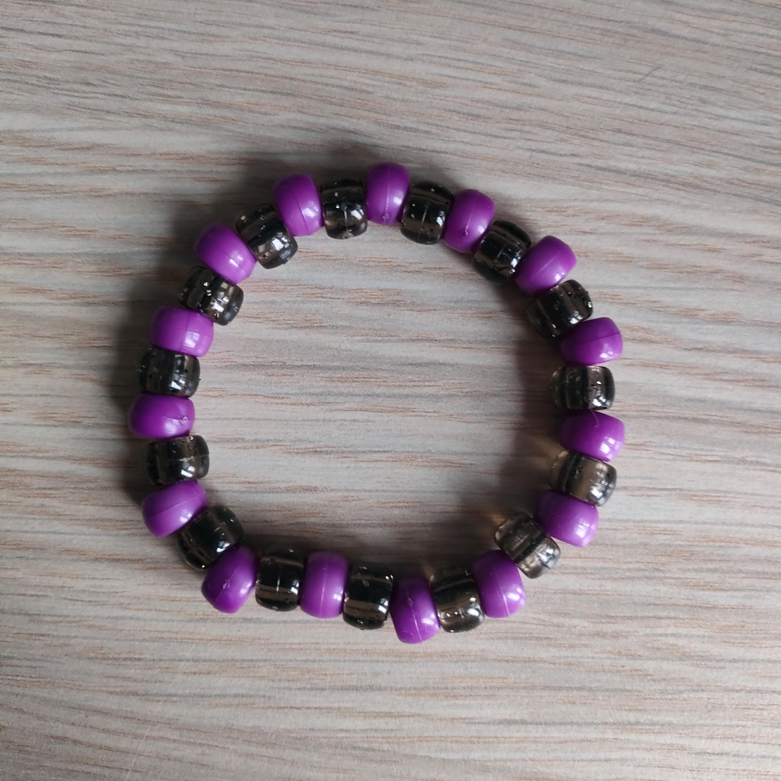 Kandi Bracelet Bundle - Black and Purple