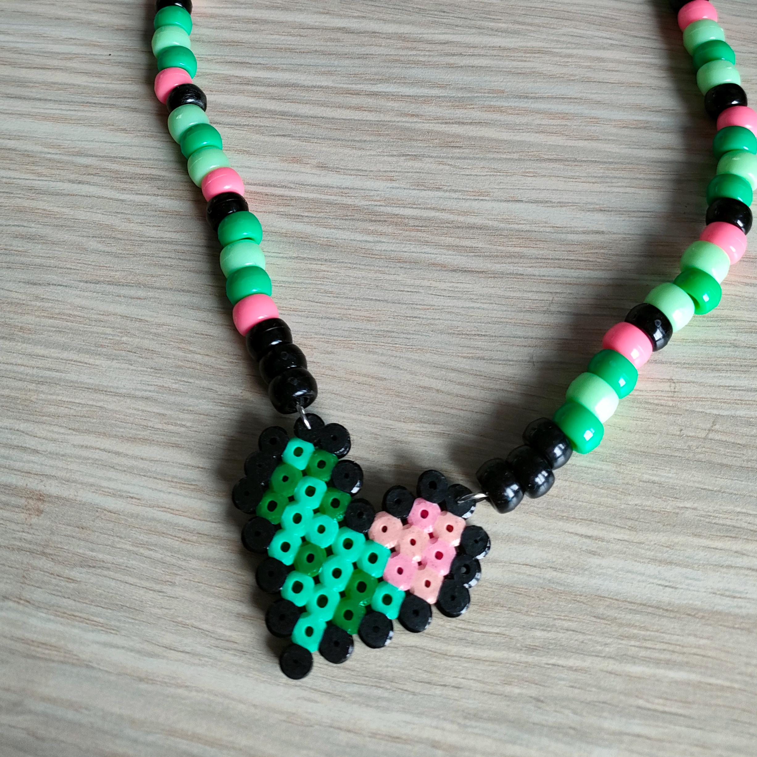 Zombie Heart Kandi Necklace