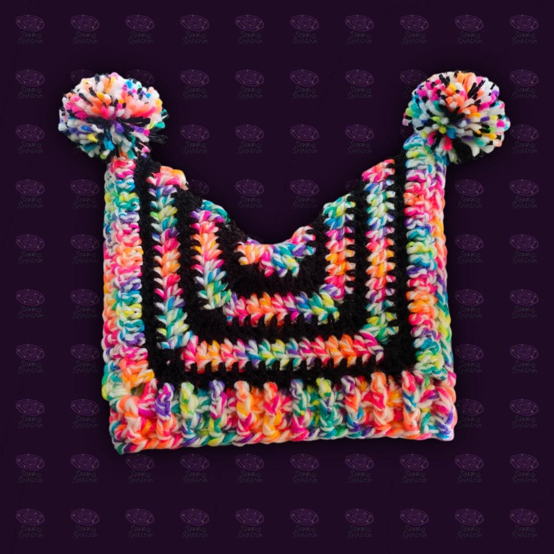 The Jester Hat - Black and Rainbow