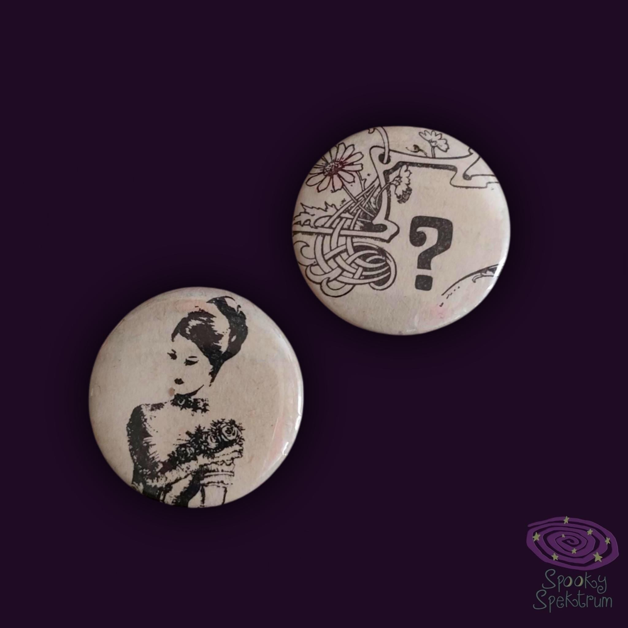 Pins - Woman, Question Mark