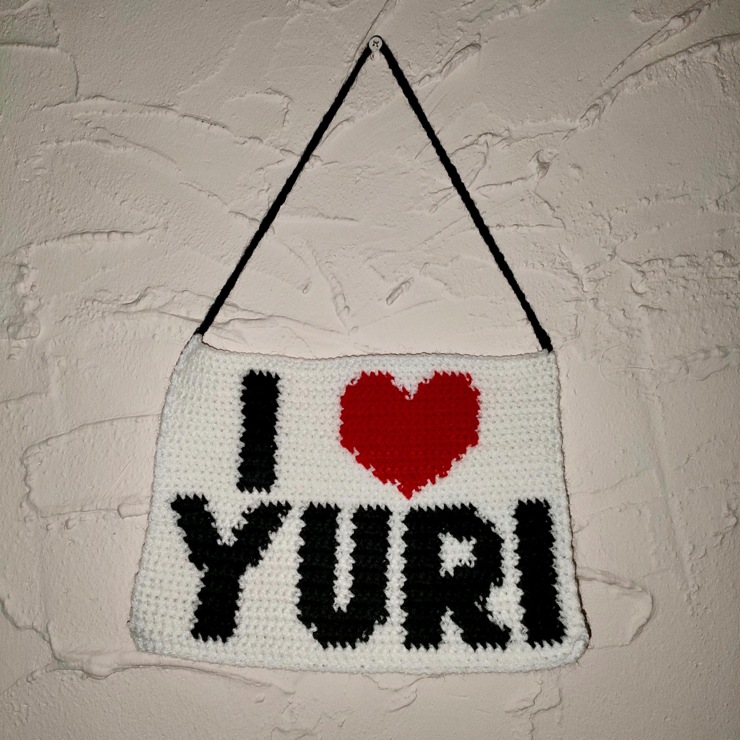I Love Yuri Crochet Tapestry