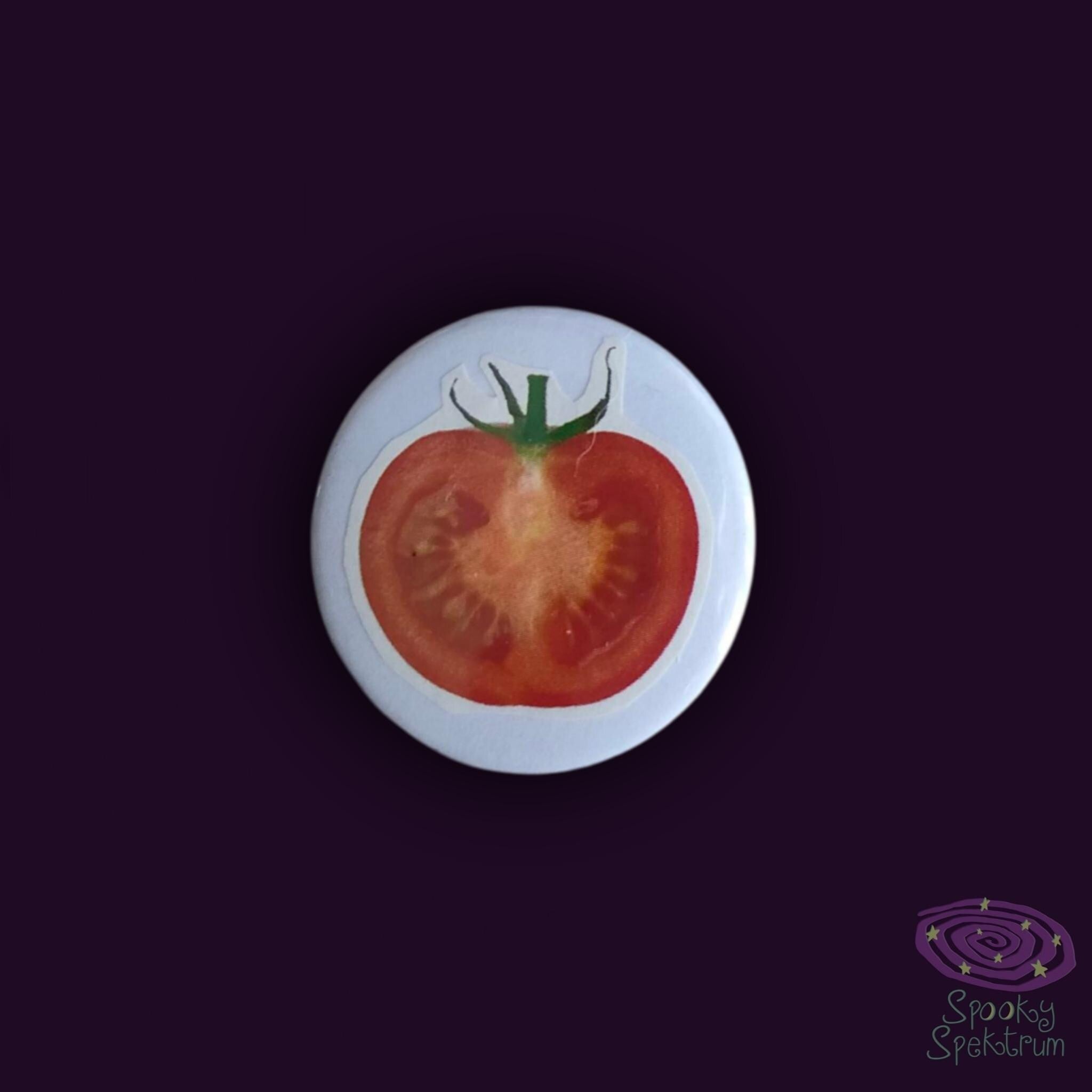 Pins - Car Radio, Frown, Tomato, Dice