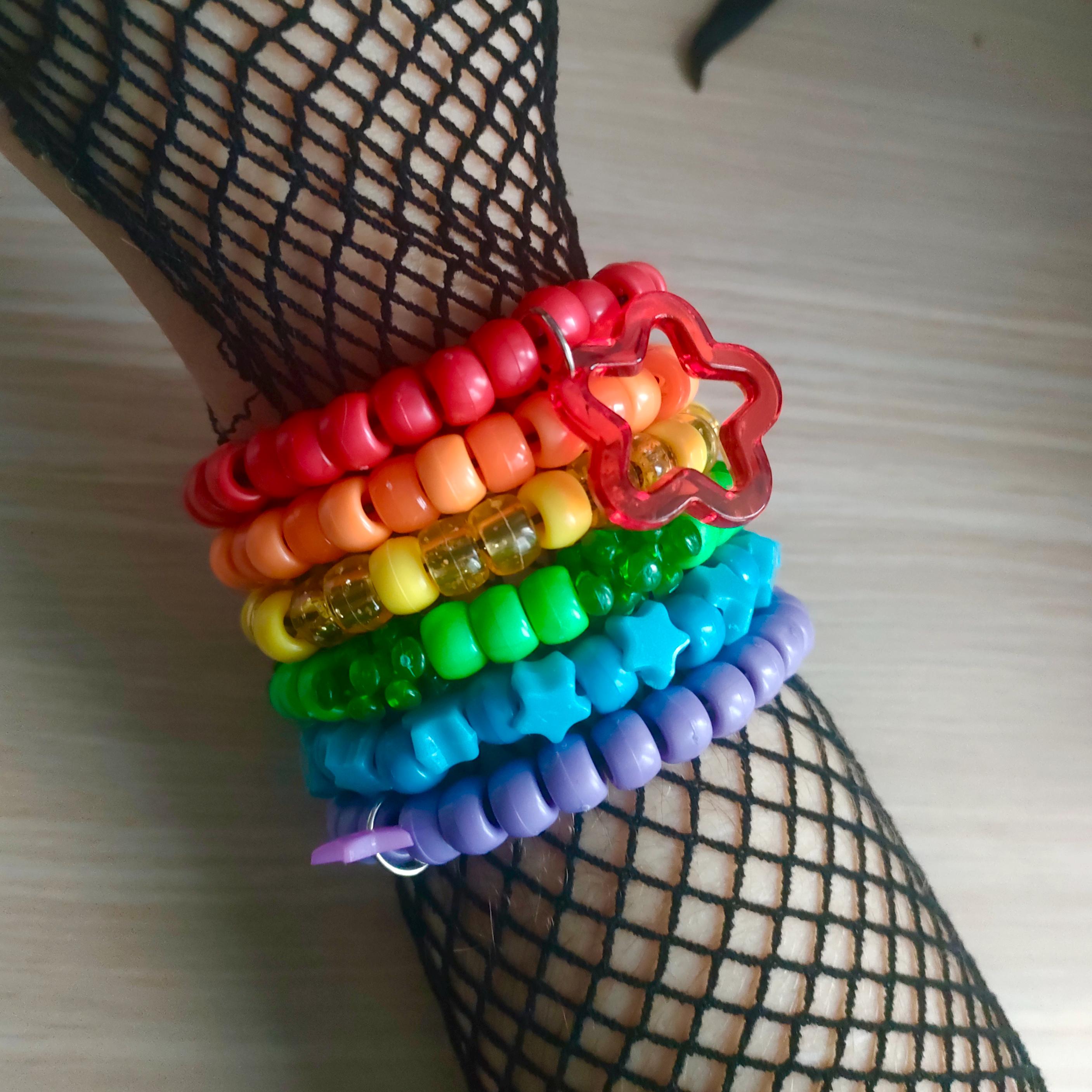 Kandi Bracelet Bundle - Rainbow