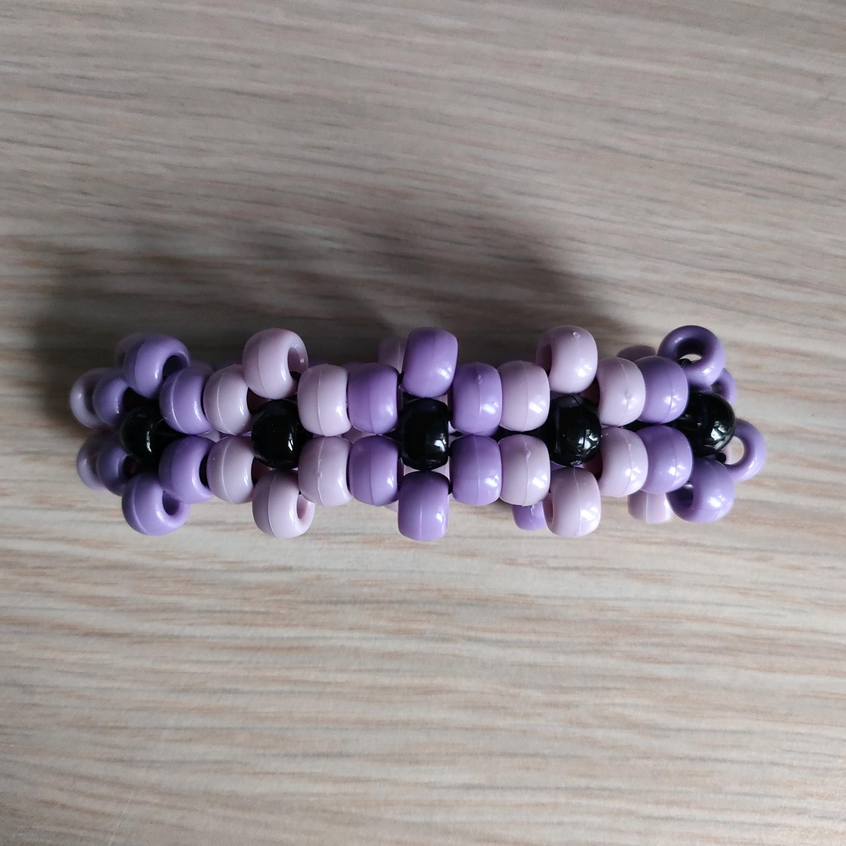 Kandi Bracelet Bundle - Black and Purple
