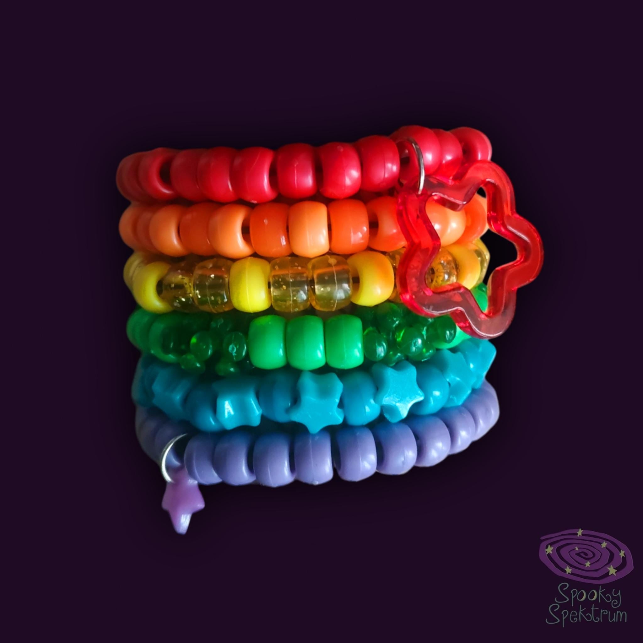 Kandi Bracelet Bundle - Rainbow