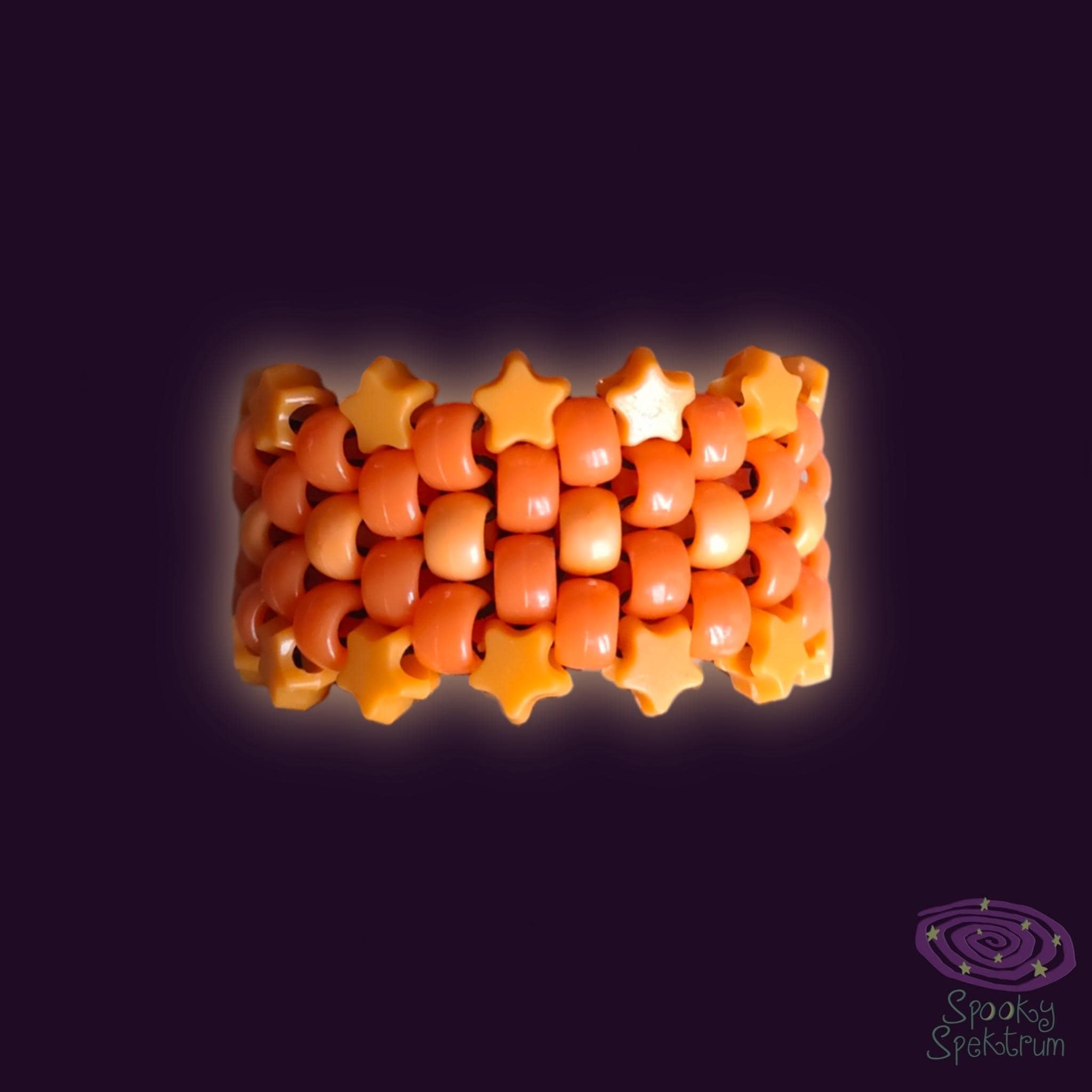 Kandi Star Cuff - Orange
