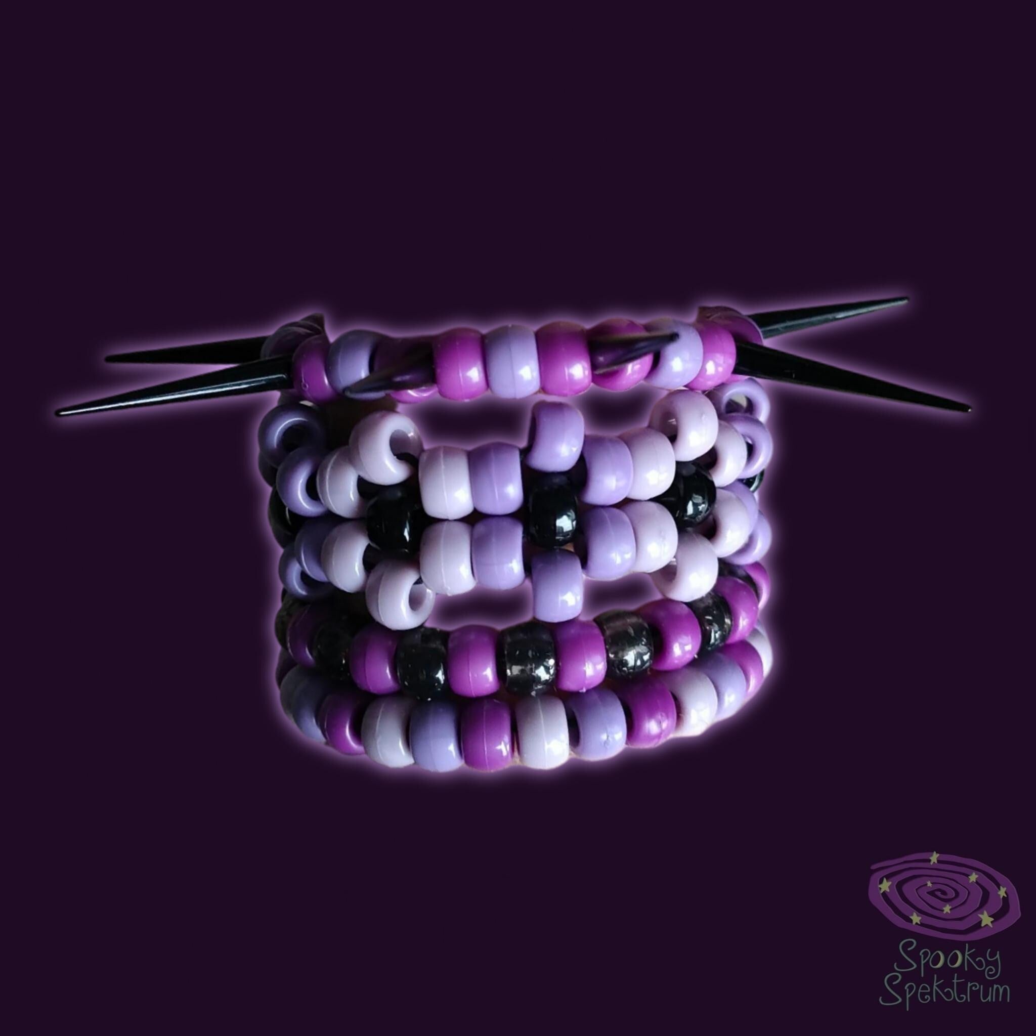 Kandi Bracelet Bundle - Black and Purple