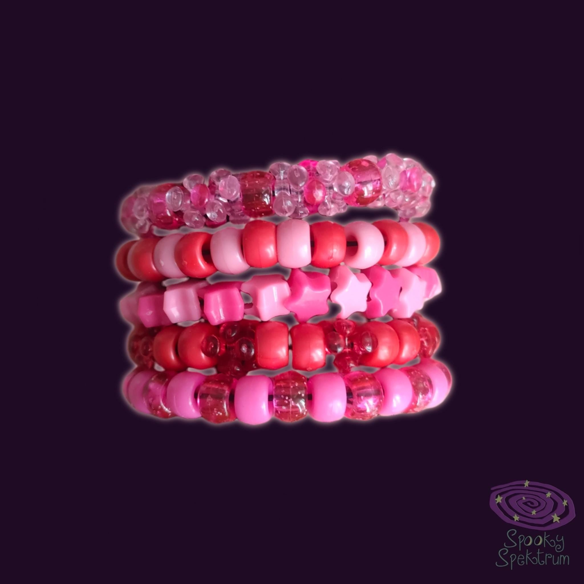 Kandi Bundle - Pink + Red
