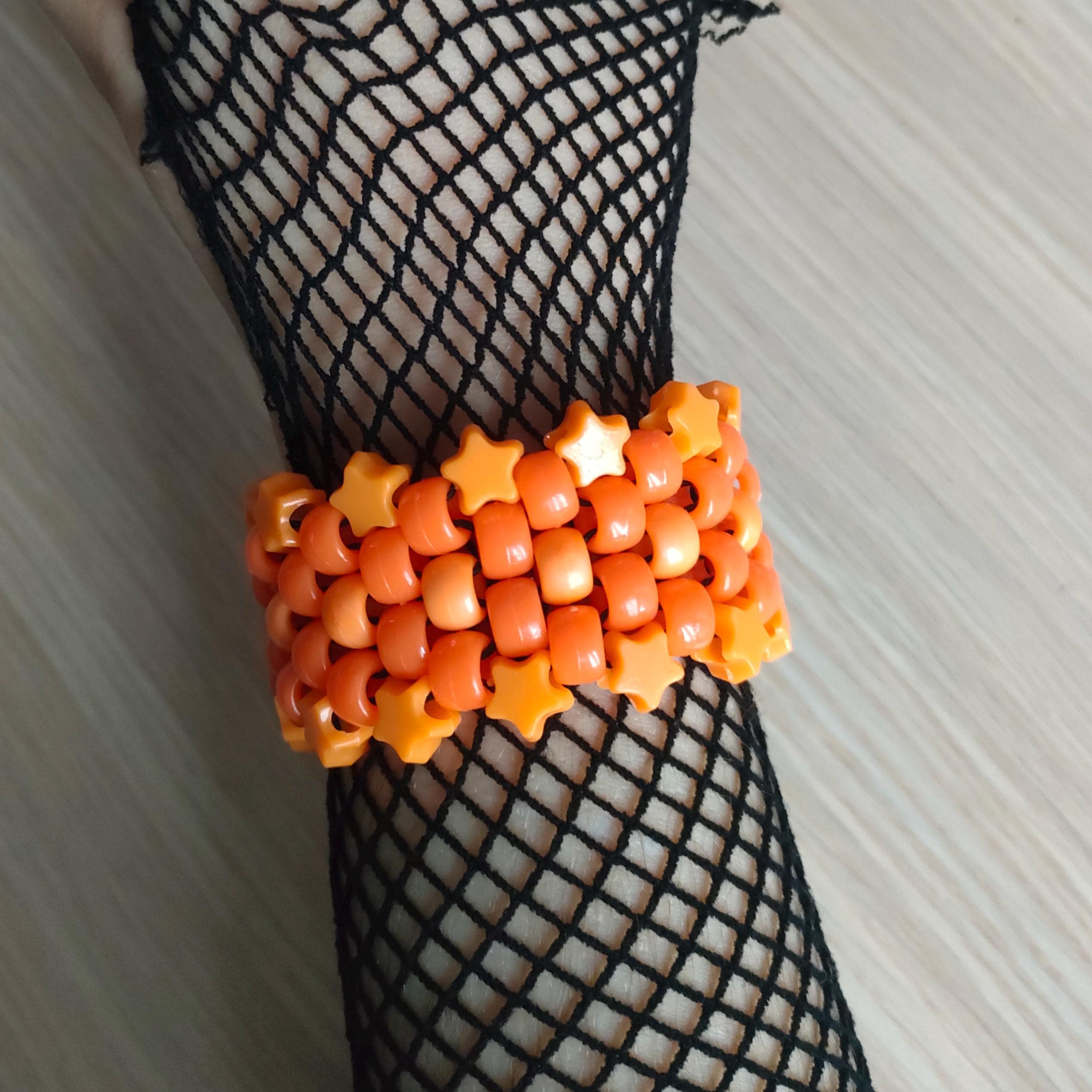 Kandi Star Cuff - Orange