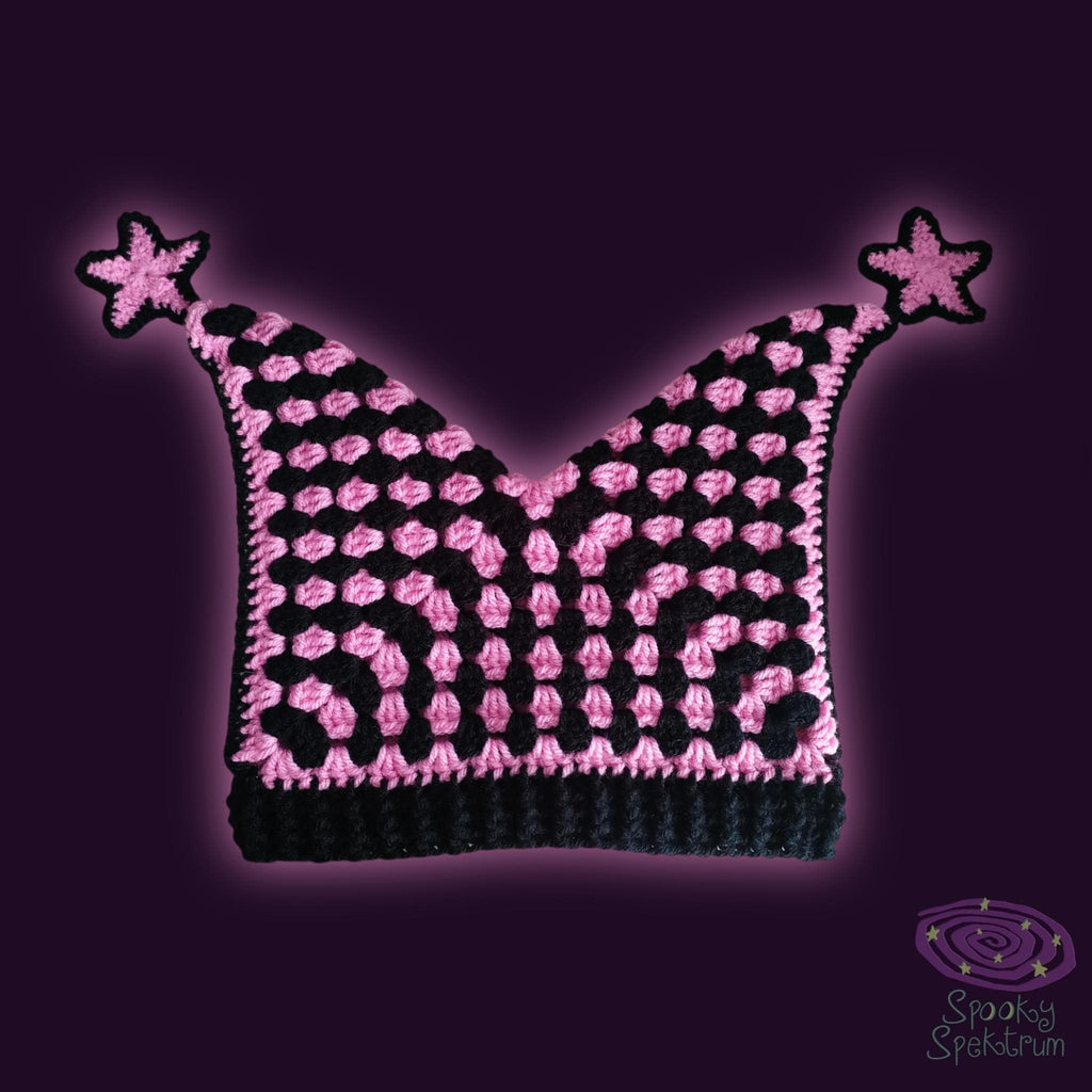 The Jester Hat - Pink and Black
