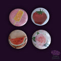 Pins - Popsicle, Strawberry, Watermelon, Rose