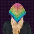 Crochet Bandana - Rainbow and Black Gradient
