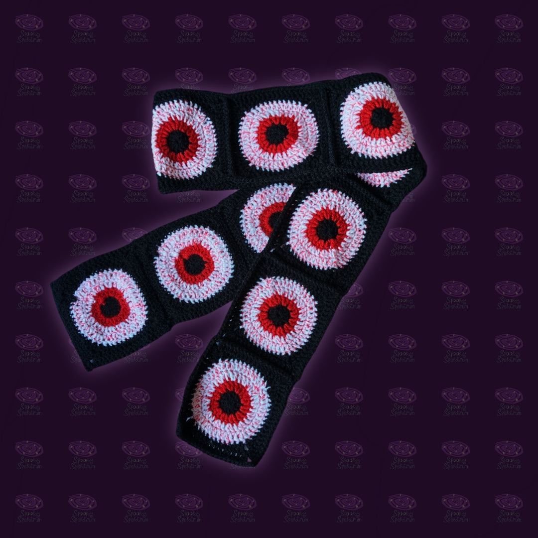 Eyeballz Crochet Scarf