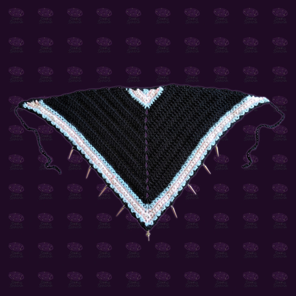 Spiky Crochet Bandana - Trans Pride