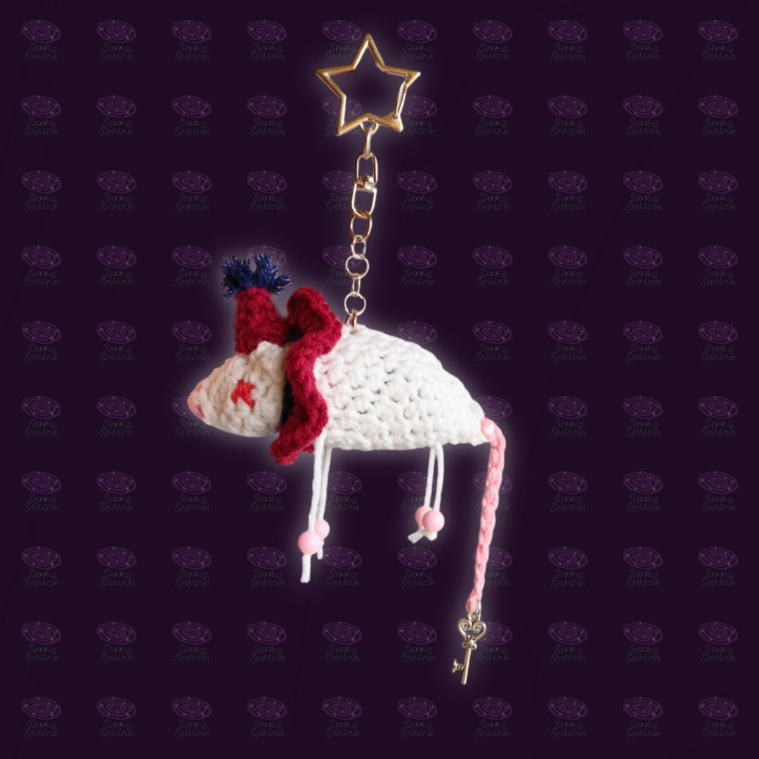 Circus Mouse Crochet Keychain