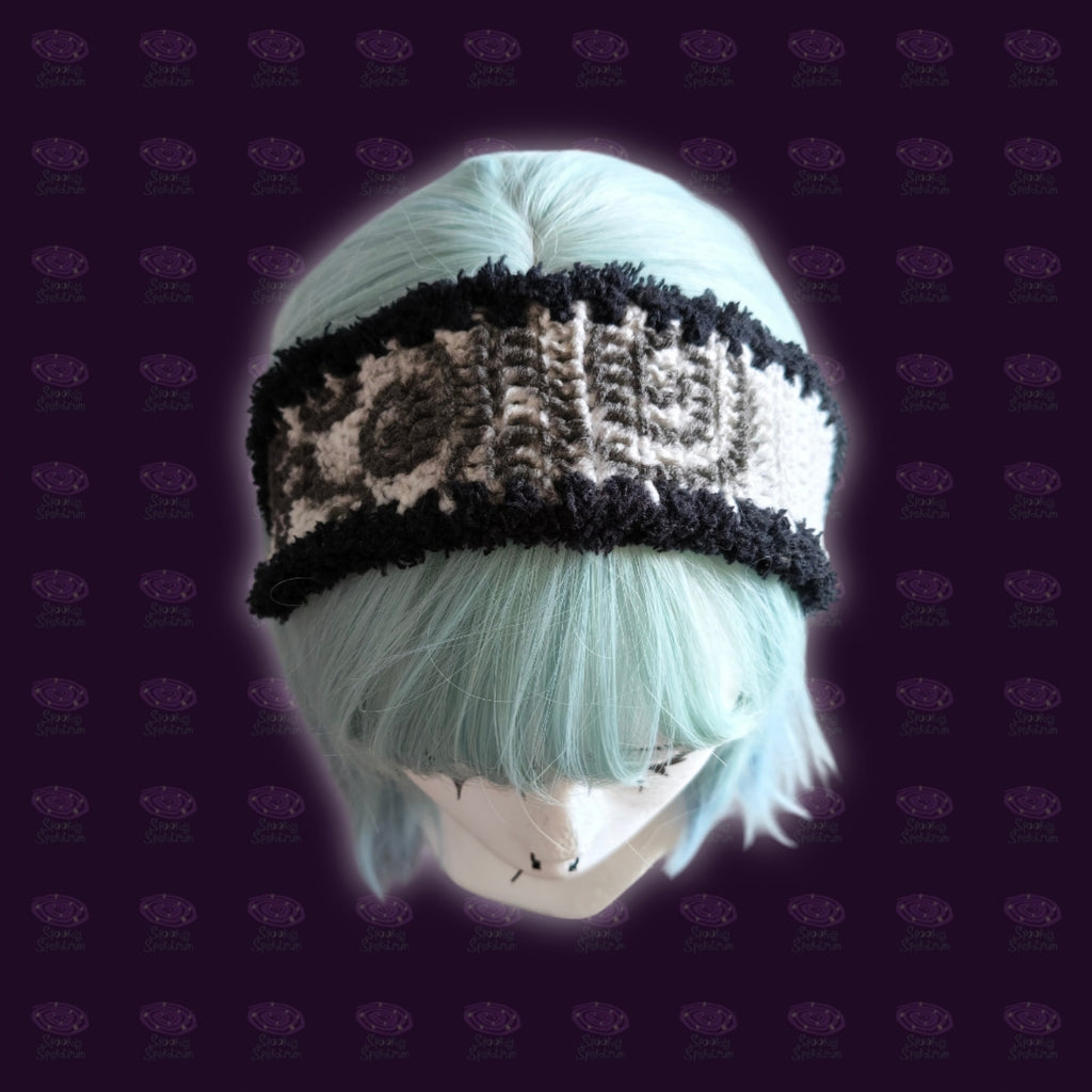 Black & White Spiral Crochet Headband